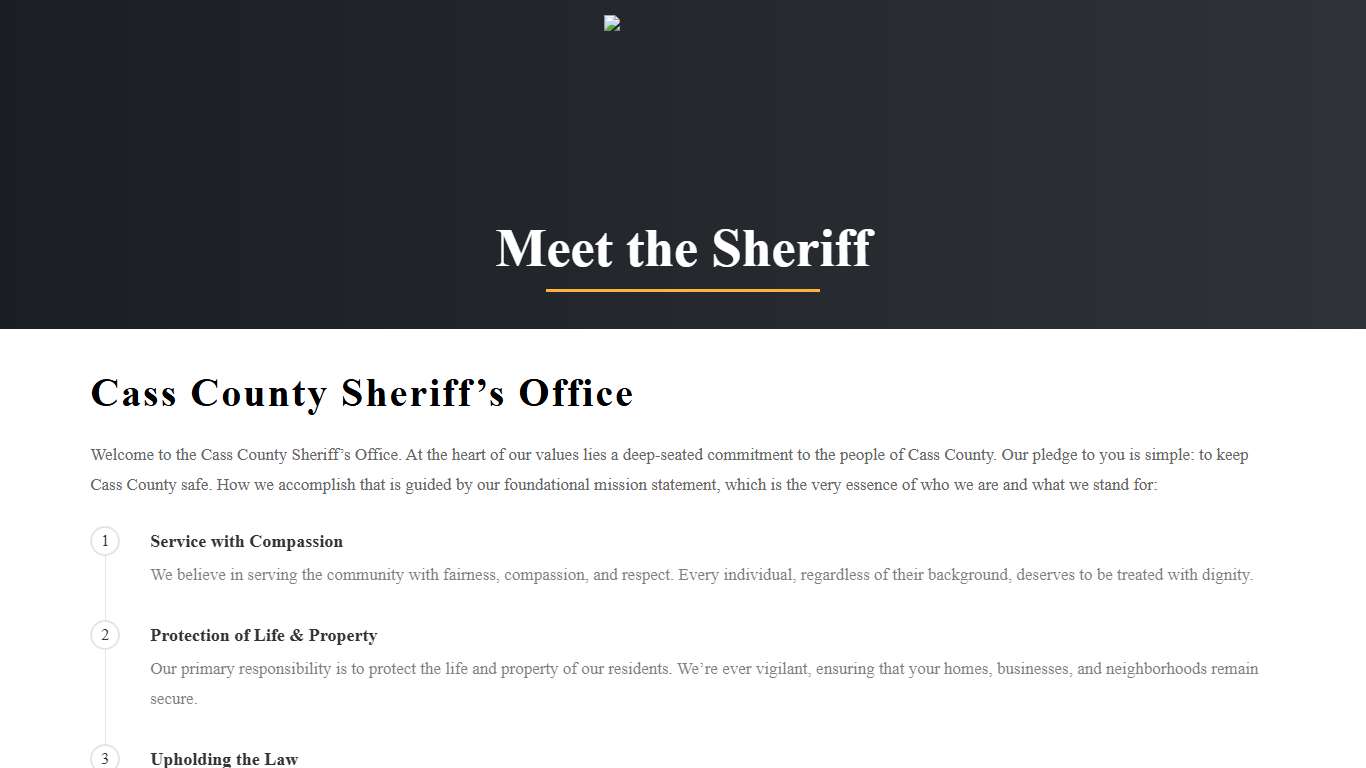Meet the Sheriff - Cass County Sheriff